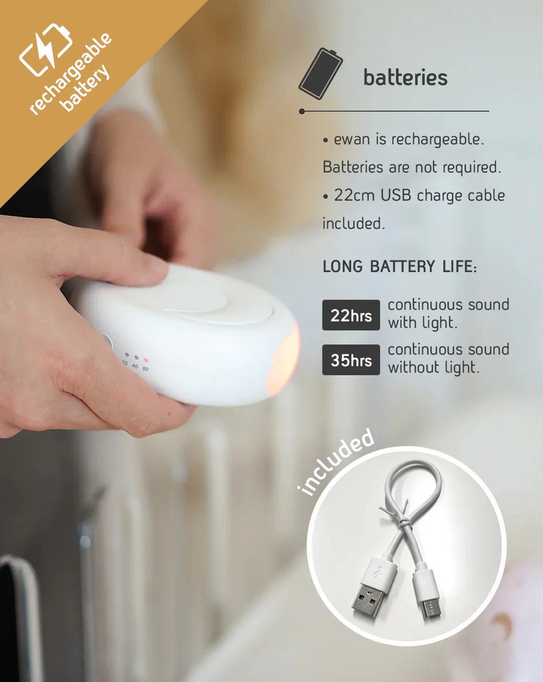 Ewan Deluxe baby sleep aid - plush sheep with soothing sounds and gentle night light for newborn sleep comfort mauritius