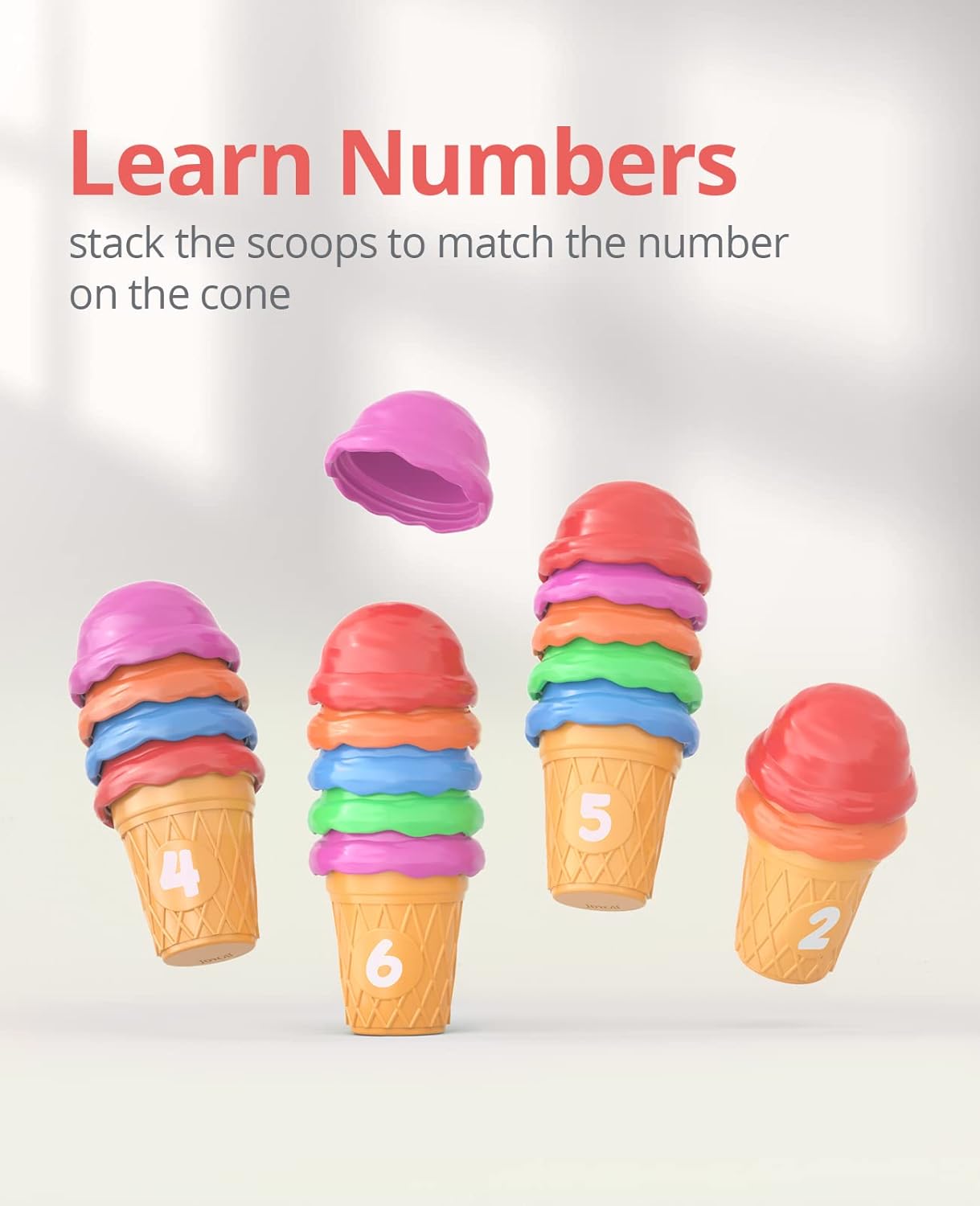 Ice Cream Counting  & Color Sorting Set