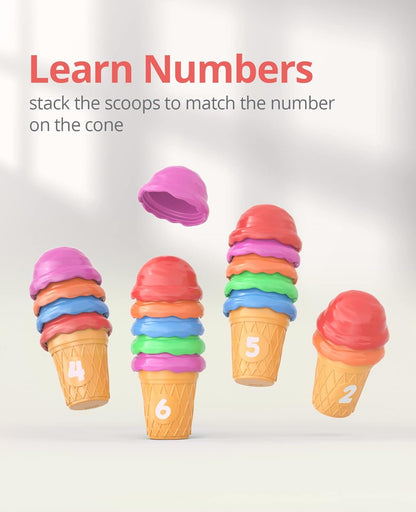 Ice Cream Counting  & Color Sorting Set