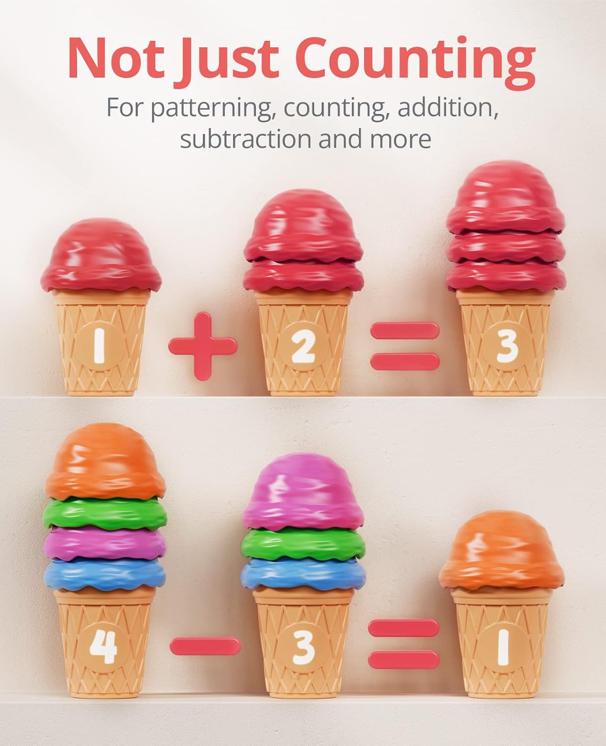 Ice Cream Counting  & Color Sorting Set