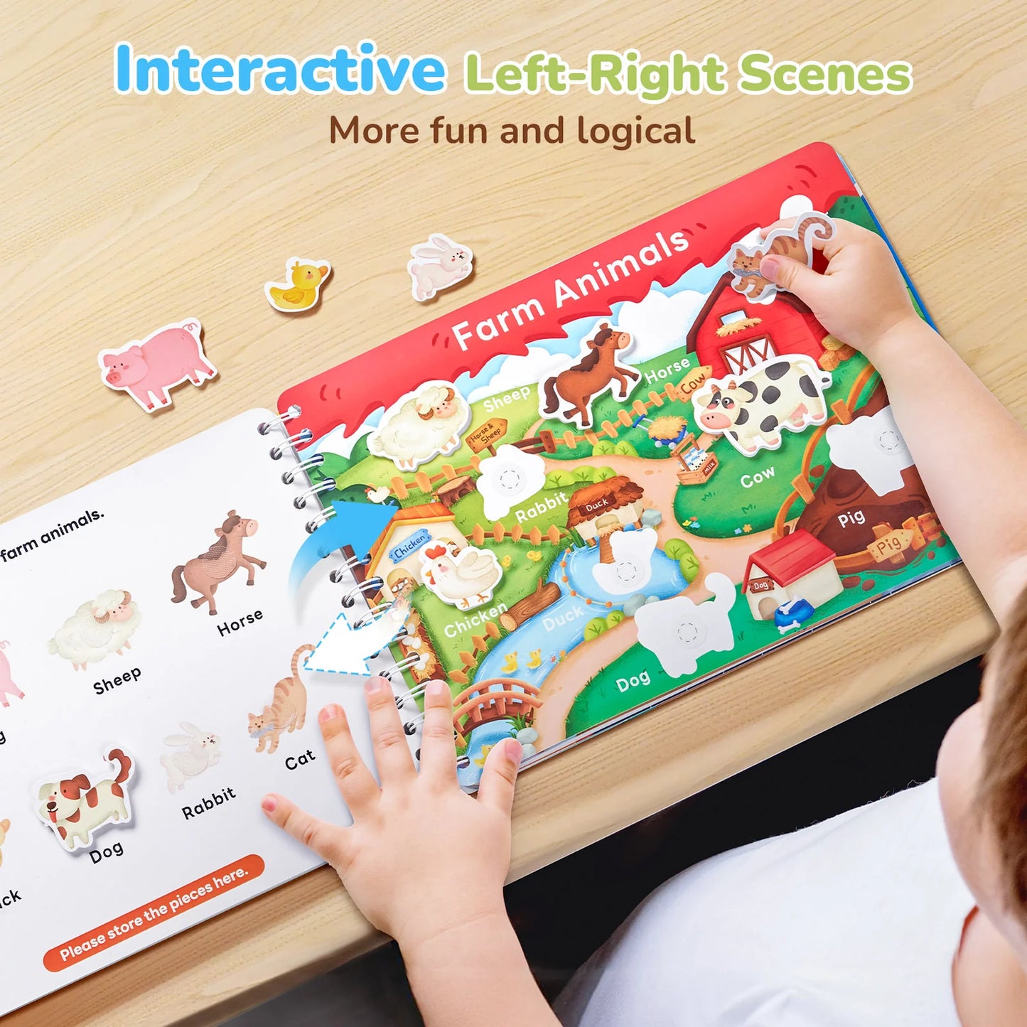 Livre d'activités Montessori pour enfants – La ferme
