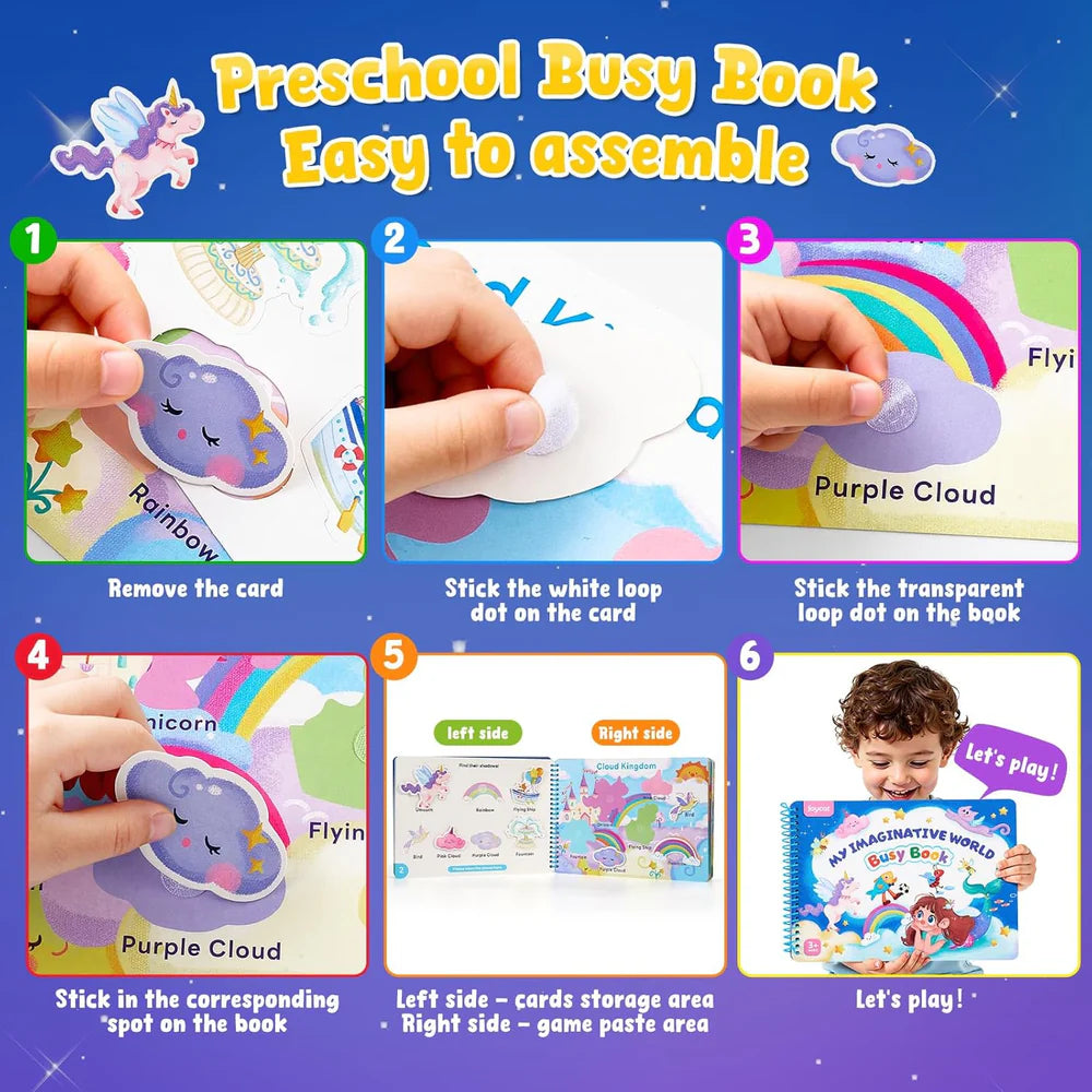 Montessori Preschool Busy Book – My Imaginative world