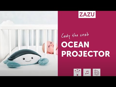 Zazu Cody sleep aid projector - ocean wave light - calming baby night light for nursery sleep routine