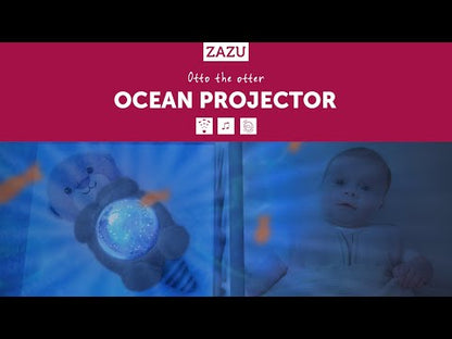 Zazu Otto sleep aid projector - ocean wave light - calming baby night light for nursery sleep routine