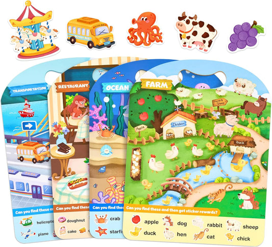 Reusable Sticker Book - Pack of 4