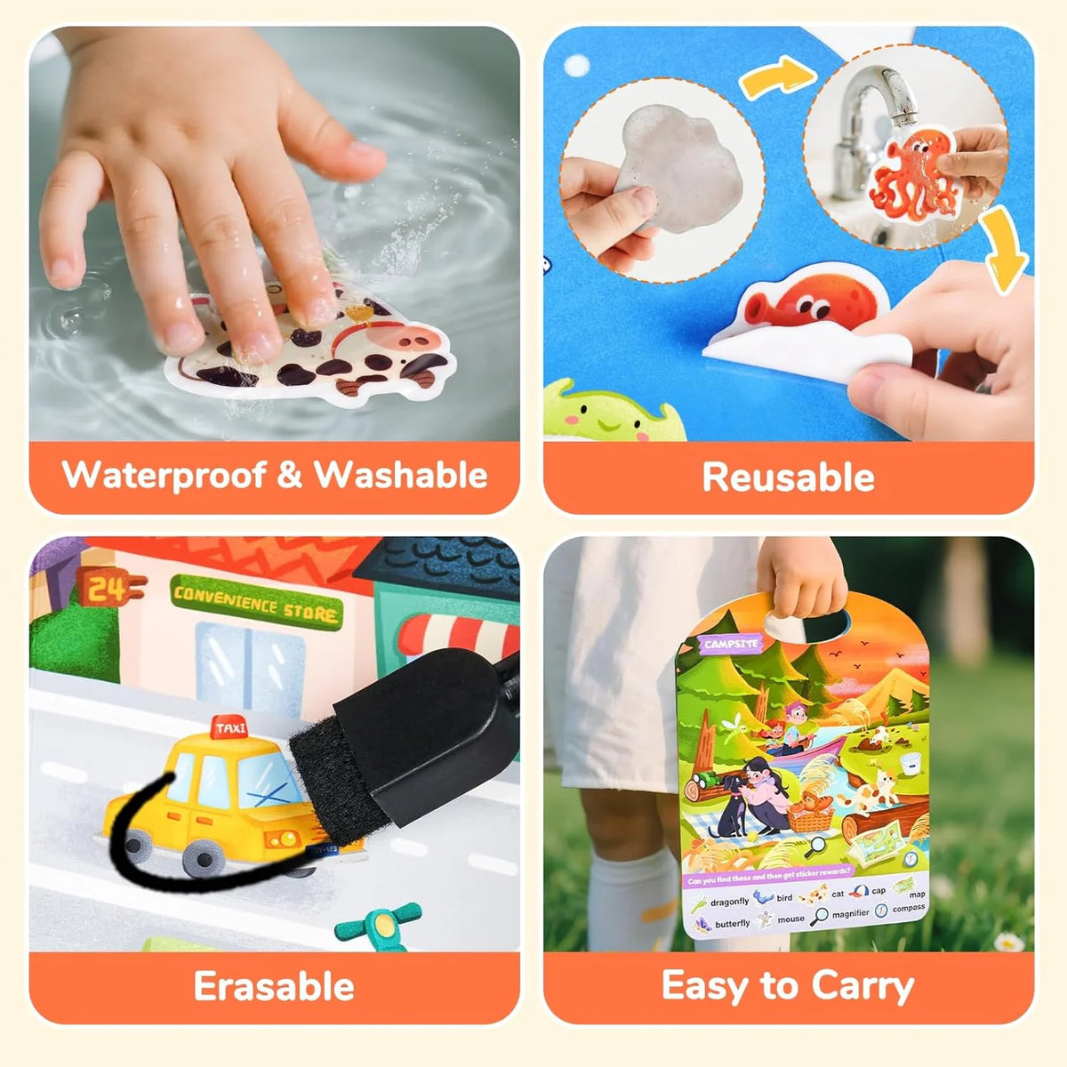 Reusable Sticker Book - Pack of 4