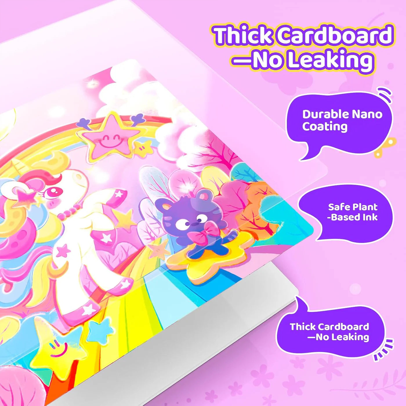Unicorn water colouring book