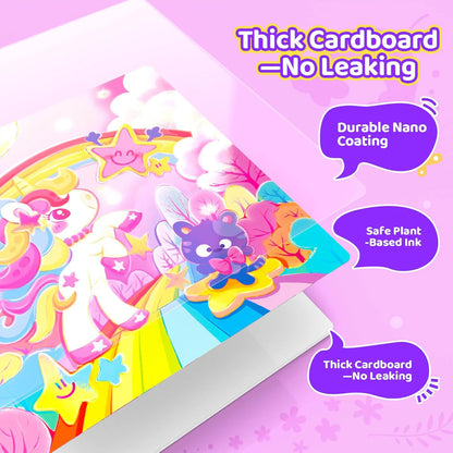 Unicorn water colouring book